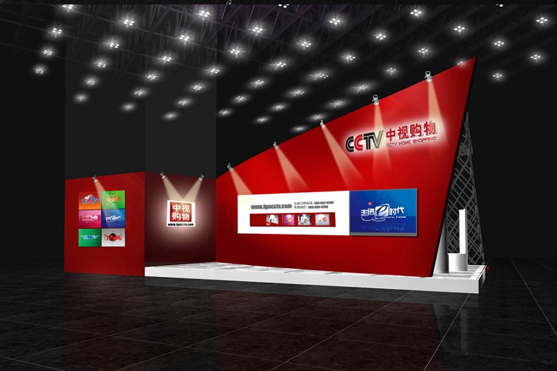 上海家電展臺(tái)設(shè)計(jì)搭建案例,央視購(gòu)物頻道展位設(shè)計(jì)-美湖